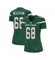 Women's New York Jets #68 Kelvin Beachum Game Green Team Color Football Jersey