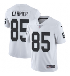 Men's Nike Oakland Raiders #85 Derek Carrier White Vapor Untouchable Limited Player NFL Jersey