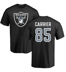 NFL Nike Oakland Raiders #85 Derek Carrier Black Name & Number Logo T-Shirt
