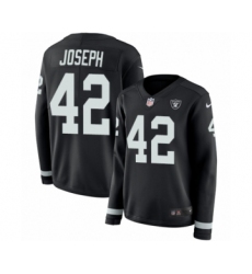 Women's Nike Oakland Raiders #42 Karl Joseph Limited Black Therma Long Sleeve NFL Jersey