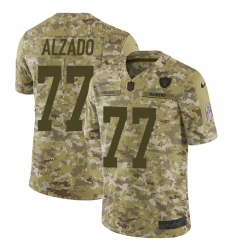 Youth Nike Oakland Raiders #77 Lyle Alzado Limited Camo 2018 Salute to Service NFL Jersey