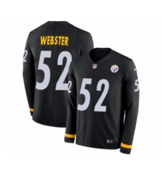 Men's Nike Pittsburgh Steelers #52 Mike Webster Limited Black Therma Long Sleeve NFL Jersey
