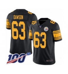 Youth Pittsburgh Steelers #63 Dermontti Dawson Limited Black Rush Vapor Untouchable 100th Season Football Jersey