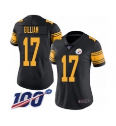 Women's Pittsburgh Steelers #17 Joe Gilliam Limited Black Rush Vapor Untouchable 100th Season Football Jersey