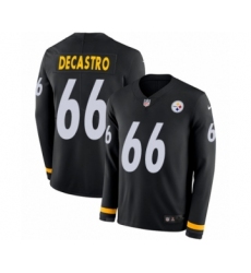 Youth Nike Pittsburgh Steelers #66 David DeCastro Limited Black Therma Long Sleeve NFL Jersey