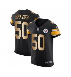 Men's Pittsburgh Steelers #50 Ryan Shazier Elite Black Gold Team Color Football Jersey