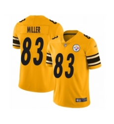 Women's Pittsburgh Steelers #83 Heath Miller Limited Gold Inverted Legend Football Jersey