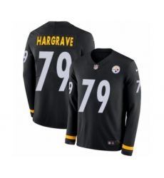 Youth Nike Pittsburgh Steelers #79 Javon Hargrave Limited Black Therma Long Sleeve NFL Jersey