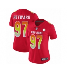 Women's Nike Pittsburgh Steelers #97 Cameron Heyward Limited Red AFC 2019 Pro Bowl NFL Jersey