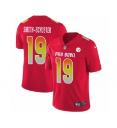 Men's Nike Pittsburgh Steelers #19 JuJu Smith-Schuster Limited Red AFC 2019 Pro Bowl NFL Jersey