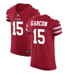 Men's Nike San Francisco 49ers #15 Pierre Garcon Red Team Color Vapor Untouchable Elite Player NFL Jersey