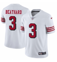 Men's Nike San Francisco 49ers #3 C. J. Beathard Elite White Rush Vapor Untouchable NFL Jersey