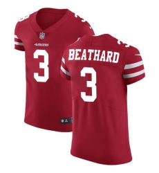 Men's Nike San Francisco 49ers #3 C. J. Beathard Red Team Color Vapor Untouchable Elite Player NFL Jersey