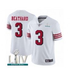 Youth San Francisco 49ers #3 C. J. Beathard Limited White Rush Vapor Untouchable Super Bowl LIV Bound Football Jersey
