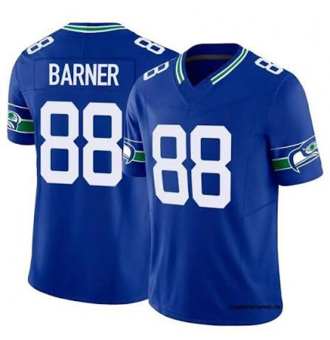 Men's Seattle Seahawks #88 AJ BARNER Blue Throwback 2026 F.U.S.E. Vapor Untouchable Limited Stitched Football Jersey