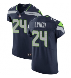 Men's Nike Seattle Seahawks #24 Marshawn Lynch Steel Blue Team Color Vapor Untouchable Elite Player NFL Jersey