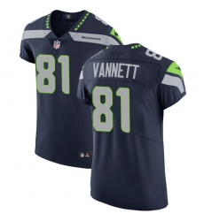 Men's Nike Seattle Seahawks #81 Nick Vannett Steel Blue Team Color Vapor Untouchable Elite Player NFL Jersey