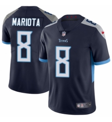 Men's Nike Tennessee Titans #8 Marcus Mariota Navy Blue Team Color Vapor Untouchable Limited Player 2018 NFL Jersey