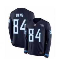 Youth Nike Tennessee Titans #84 Corey Davis Limited Navy Blue Therma Long Sleeve NFL Jersey