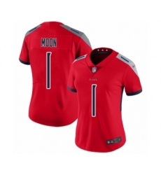 Women's Tennessee Titans #1 Warren Moon Limited Red Inverted Legend Football Jersey