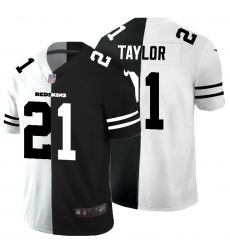 Men's Washington Redskins #21 Sean Taylor Black White Limited Split Fashion Football Jersey