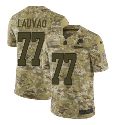 Men's Nike Washington Redskins #77 Shawn Lauvao Burgundy Limited Camo 2018 Salute to Service NFL Jersey