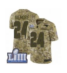 Men's Nike New England Patriots #24 Stephon Gilmore Limited Camo 2018 Salute to Service Super Bowl LIII Bound NFL Jersey