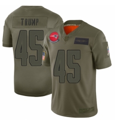 Men's New England Patriots #45 Donald Trump Limited Camo 2019 Salute to Service Football Jersey