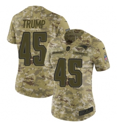 Women's Nike New England Patriots #45 Donald Trump Limited Camo 2018 Salute to Service NFL Jersey
