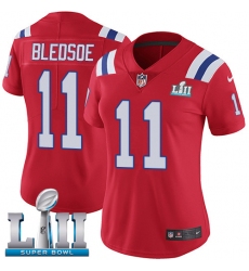 Women's Nike New England Patriots #11 Drew Bledsoe Red Alternate Vapor Untouchable Limited Player Super Bowl LII NFL Jersey