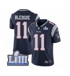 Youth Nike New England Patriots #11 Drew Bledsoe Navy Blue Team Color Vapor Untouchable Limited Player Super Bowl LIII Bound NFL Jersey