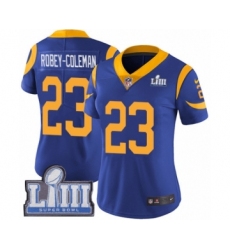 Women's Nike Los Angeles Rams #23 Nickell Robey-Coleman Royal Blue Alternate Vapor Untouchable Limited Player Super Bowl LIII Bound NFL Jersey