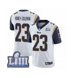 Youth Nike Los Angeles Rams #23 Nickell Robey-Coleman White Vapor Untouchable Limited Player Super Bowl LIII Bound NFL Jersey