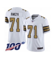 Men's New Orleans Saints #71 Ryan Ramczyk Limited White Rush Vapor Untouchable 100th Season Football Jersey