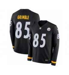 Men's Nike Pittsburgh Steelers #90 T. J. Watt Limited Black Salute to Service Therma Long Sleeve NFL Jersey