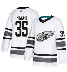 Men's Adidas Detroit Red Wings #35 Jimmy Howard White 2019 All-Star Game Parley Authentic Stitched NHL Jersey