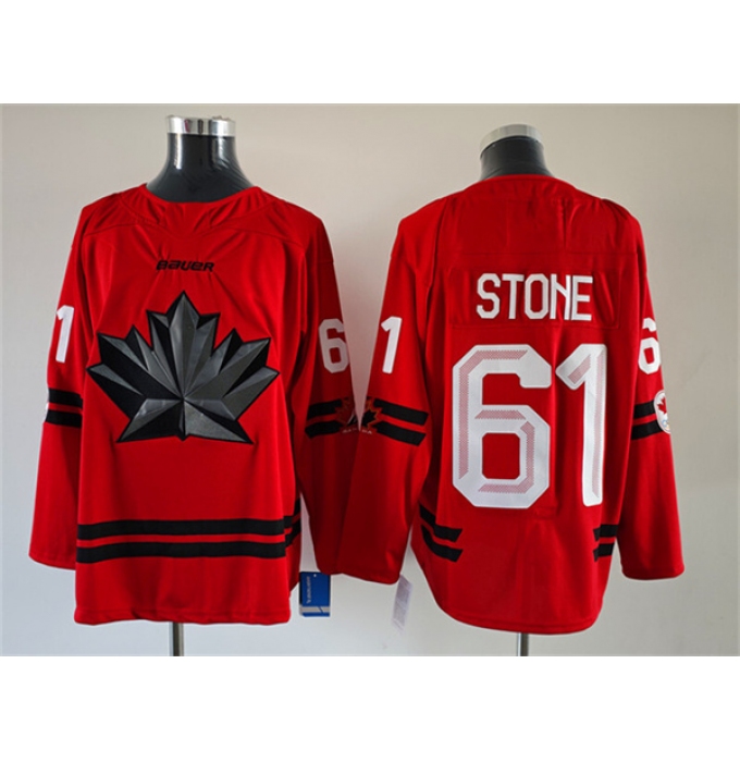 Men's Canada Hockey #61 Mark Stone Red Stitched Jersey