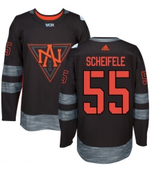 Youth Adidas Team North America #55 Mark Scheifele Authentic Black Away 2016 World Cup of Hockey Jersey