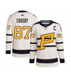 Men's Pittsburgh Penguins #87 Sidney Crosby Cream 2023 Winter Classic Stitched Jersey