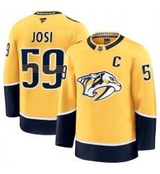 Men's Nashville Predators #59 Roman Josi Gold 2024-25 Home Stitched Hockey Jersey