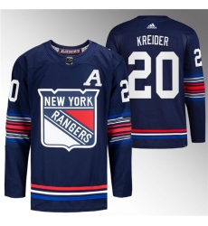 Men's New York Rangers #20 Chris Kreider Navy Stitched Jersey