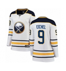 Women's Buffalo Sabres #9 Jack Eichel Fanatics Branded White Away Breakaway NHL Jersey