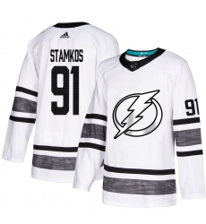 Men's Adidas Tampa Bay Lightning #91 Steven Stamkos White 2019 All-Star Game Parley Authentic Stitched NHL Jersey