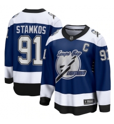 Men's Tampa Bay Lightning #91 Steven Stamkos Fanatics Branded Royal 2020-21 Special Edition Breakaway Player Jersey