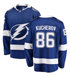 Youth Tampa Bay Lightning #86 Nikita Kucherov Fanatics Branded Royal Blue Home Breakaway NHL Jersey