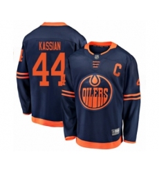 Youth Edmonton Oilers #44 Zack Kassian Authentic Navy Blue Alternate Fanatics Branded Breakaway Hockey Jersey