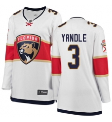 Women's Florida Panthers #3 Keith Yandle Authentic White Away Fanatics Branded Breakaway NHL Jersey