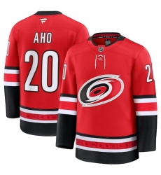 Men's Carolina Hurricanes #20 Sebastian Aho Red 2024-25 Alternate Stitched Hockey Jersey