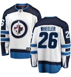 Youth Winnipeg Jets #26 Blake Wheeler Fanatics Branded White Away Breakaway NHL Jersey