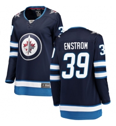 Women's Winnipeg Jets #39 Tobias Enstrom Fanatics Branded Navy Blue Home Breakaway NHL Jersey